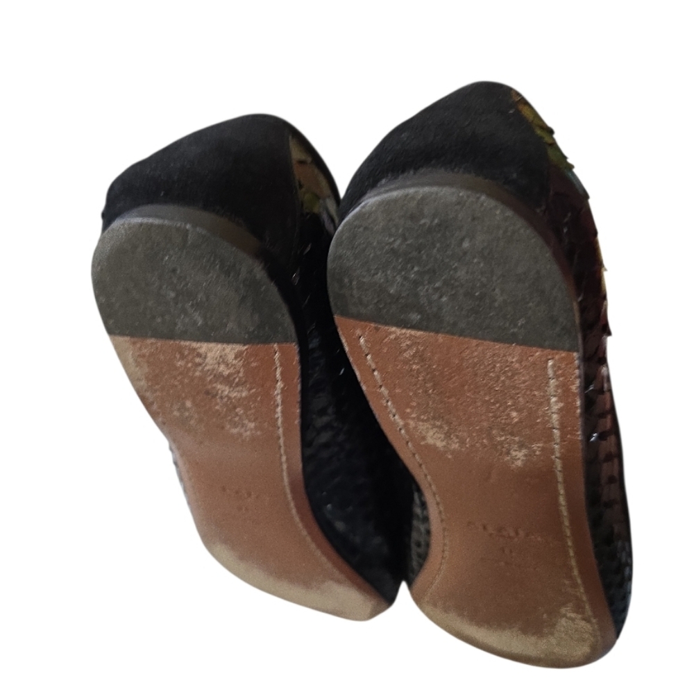 Alaia Paris Black Python Snake Leather Ballet Fla… - image 7